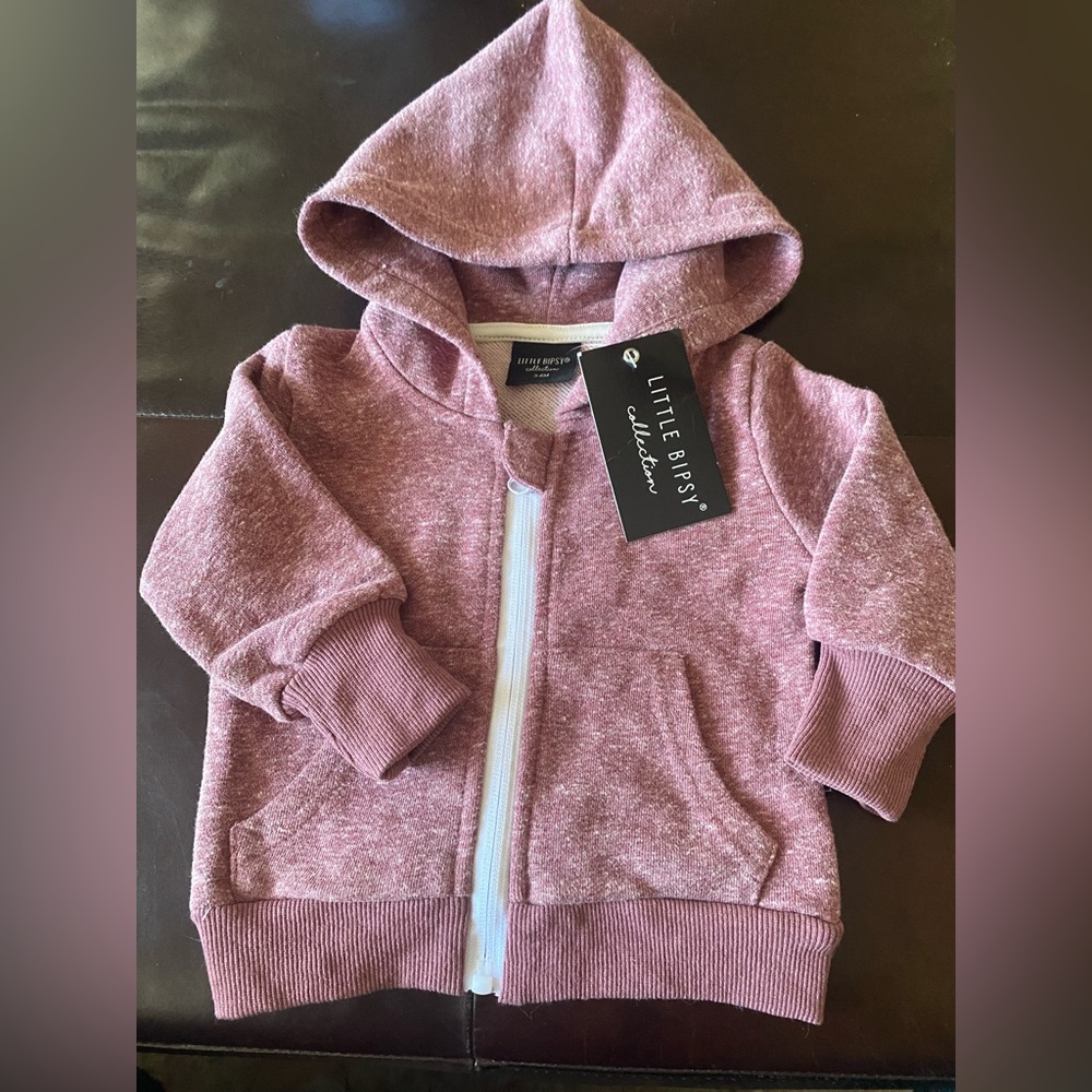 NEW! Little Bipsy Hoodie Sz: 3-6 Months